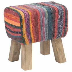 vidaXL klop 40 x 30 x 45 cm Pravo usnje večbarvno
