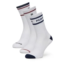 Hunter Dolge nogavice AS_HUNTER_02W_SS25 (3-PACK) Bela