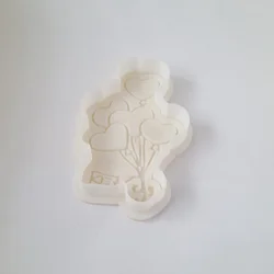 KREATIVNI SLATKIŠI Modla za kolače i ukrase Baloni za zaljubljene, 6 cm, Bele