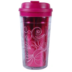 Cool Gear Šolja za poneti sa duplim zidom, 443 ml, Roze