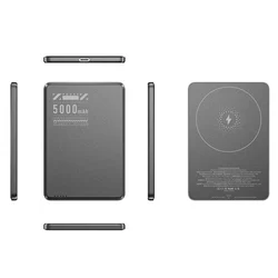 Power Bank Mag Charger 5000mAh PD20W+15W titanium natural