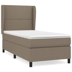 Vidaxl Box spring postelja z vzmetnico taupe 90x190 cm blago