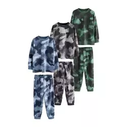 Next Pižama modra/siva/temno zelena/črna