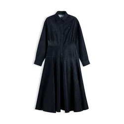TOMMY HILFIGER Dolga srajca temno modra