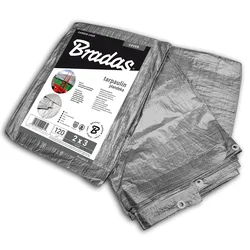 Bradas Cerada Plandeka 120 gr, 5x6, Siva