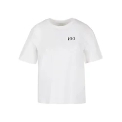 Womens T-shirt Peace Hand white