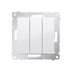 Trojno stikalo (modul) 10AX, 250V~, hitri konektorji Simon54 bela