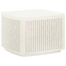 Vidaxl Vrtna miza bela 53x53x40 cm plastika