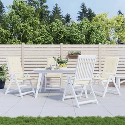 Den Blazine za vrtne stole 4 kosi krem 120x50x3 cm
