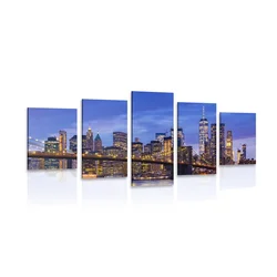 5-delna slika očarljiv Brooklynski most - 200x100