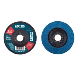 EXTOL Lamelni disk, poševni cirkonij, P60, premer 115 mm 8803406