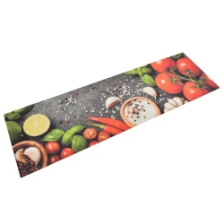 vidaXL Kuhinjska preproga pralna zelenjava 45x150 cm žamet