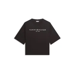 TOMMY HILFIGER Majica črna/bela
