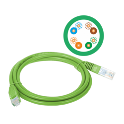 Patch kabel U/UTP kat 5e PVC 5,0 m zelen ALANTEC