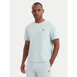 BOSS Majica Waffle 50535891 Svetlo modra Regular Fit