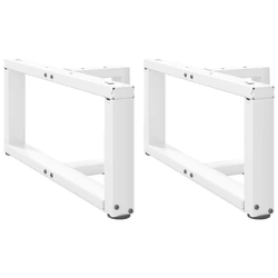 Noge za klub stolić T-oblika 2 kom Bijele 70x25x(30-31) cm Čelik