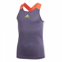 Majica kratkih rukava za djevojčice Adidas Y-Tank Aero Ready - tech purple/shock yellow