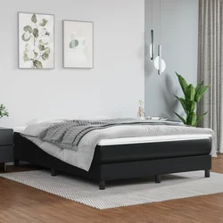 Okvir za krevet s oprugom crni 140x200 cm od umjetne kože