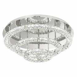 EGLO LED plafonjera TONERIA hrom kristal O75 cm 4000 K 39002