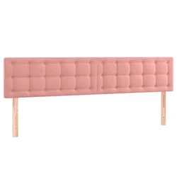 Vidaxl Posteljno vzglavje roza 200x5x78/88 cm žamet