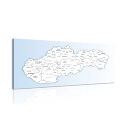 Slika zemljevid Slovaške - 100x50