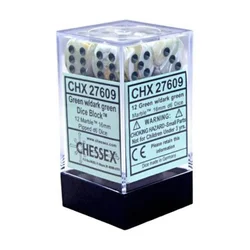 Kockice Chessex - Marble - Green-Dark Green - Dice Block 16mm (12)