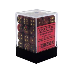 Kockice Chessex - Vortex - Burgundy & Gold - Dice Block 12mm (36)