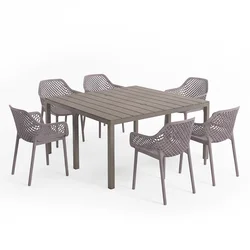 Luno 6+1 set vrtnega pohištva cappuccino