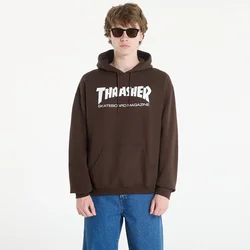 Mikina Thrasher Skate Mag Hood Dark Chocolate/ White M