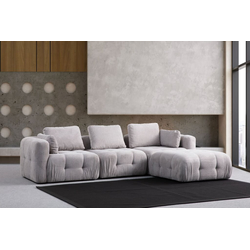 Atelier del Sofa Ugaona garnitura Amaris, 290x200 cm, Svetlo-siva