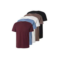 GAP Majica modra/rjava/vinsko rdeča/črna/bela