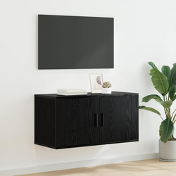 Ormar za TV montiran na zid Zidne Crni hrast 80 x 34.5 x 40 cm