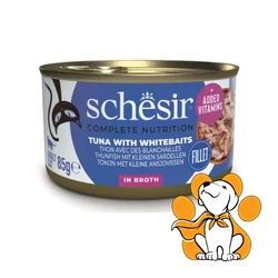 Schesir Cat Tuna & Whitebaits in Jelly 85g, Fileti Tune Sa Inćunima U Želeu
