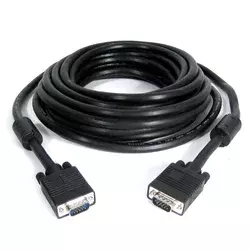 E-GREEN Kabl VGA D-sub M/M 15 m HQ feritno jezgro crni