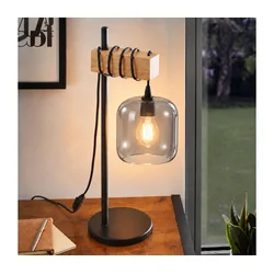 BRILAGI - Stona lampa NUBILA 1xE27/40W/230V braon/crna/dimna siva