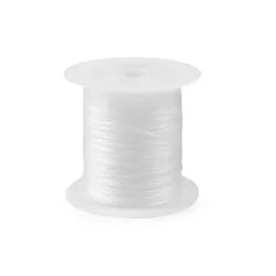 Ploski gumijasti trak / elastični trak širine 1 mm - bel