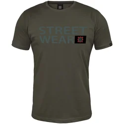 Muška majica kratkih rukava Street wear 011 Sepia, Maslinasta
