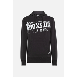 Boxeur HOODED SWEATSHIRT WITH THUMB OPENINGS, moški pulover, črna BTM0404552