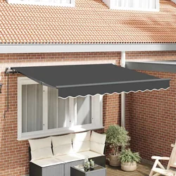 Skrovita tenda Antracit 250 x 200 cm tkanina