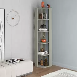 HANAH HOME Polica za knjige Nati Corner Ash Green