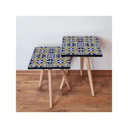 Hanah Home Sklapajući Stočić 2 Komada 2SHP47 - Navy Plavo