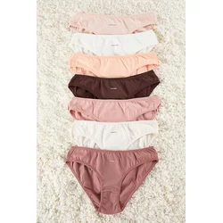 Trendyol Multicolored 7-Pack Jersey Plain Slip Panties