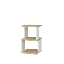 Hanah Home Carter Noćni stočić, 29.6x29.6x49.4cm, Hrast-bela