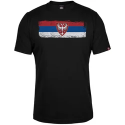 Muška majica kratkih rukava Zastava grb Nemanjića, Crna