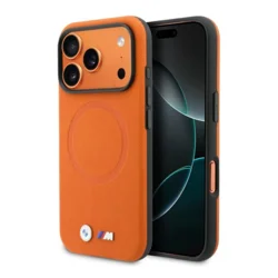 Maska BMW M FW Metal Logos MagSafe za iPhone 17 Pro narandzasta