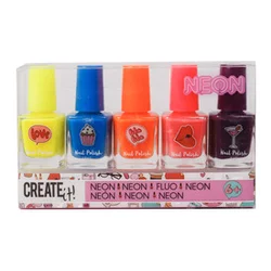 Create it! Neon lak za nohte 5 kosov/paket