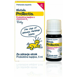 EWOPHARMA probiotične kapljice z vitaminom D3, BioGaia ProTectis, 5ml