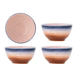 Modre/oranžne keramične skledice v kompletu 4 ks 110 ml Tatum – Bloomingville