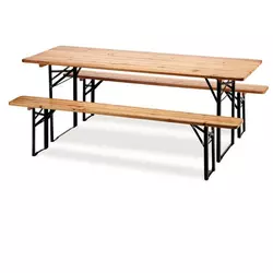 Pivska garn. 3/1: sto 200x80cm + 2 klupe 200x30cm Biacchi