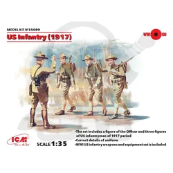 ICM ICM35689 Ameriška pehota 1917 4 figure 1:35